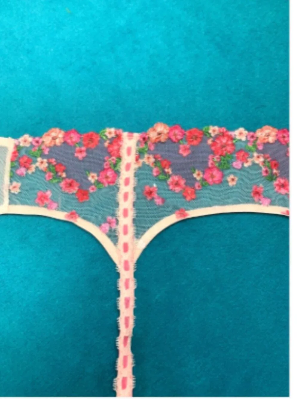 Victoria's Secret Dream Angels Hearts & Roses Embroidery Garter Belt M/L XL/XXL - Picture 9 of 10